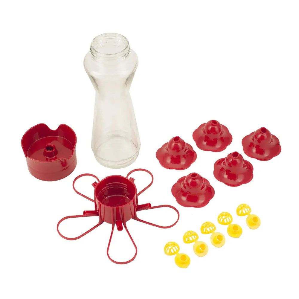 Pinch-Waist Glass Hummingbird Feeder, 16 oz