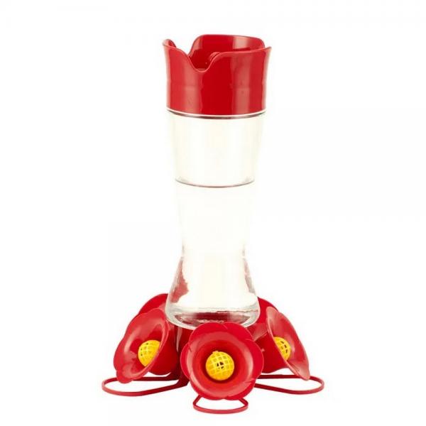 Pinch-Waist Glass Hummingbird Feeder, 16 oz