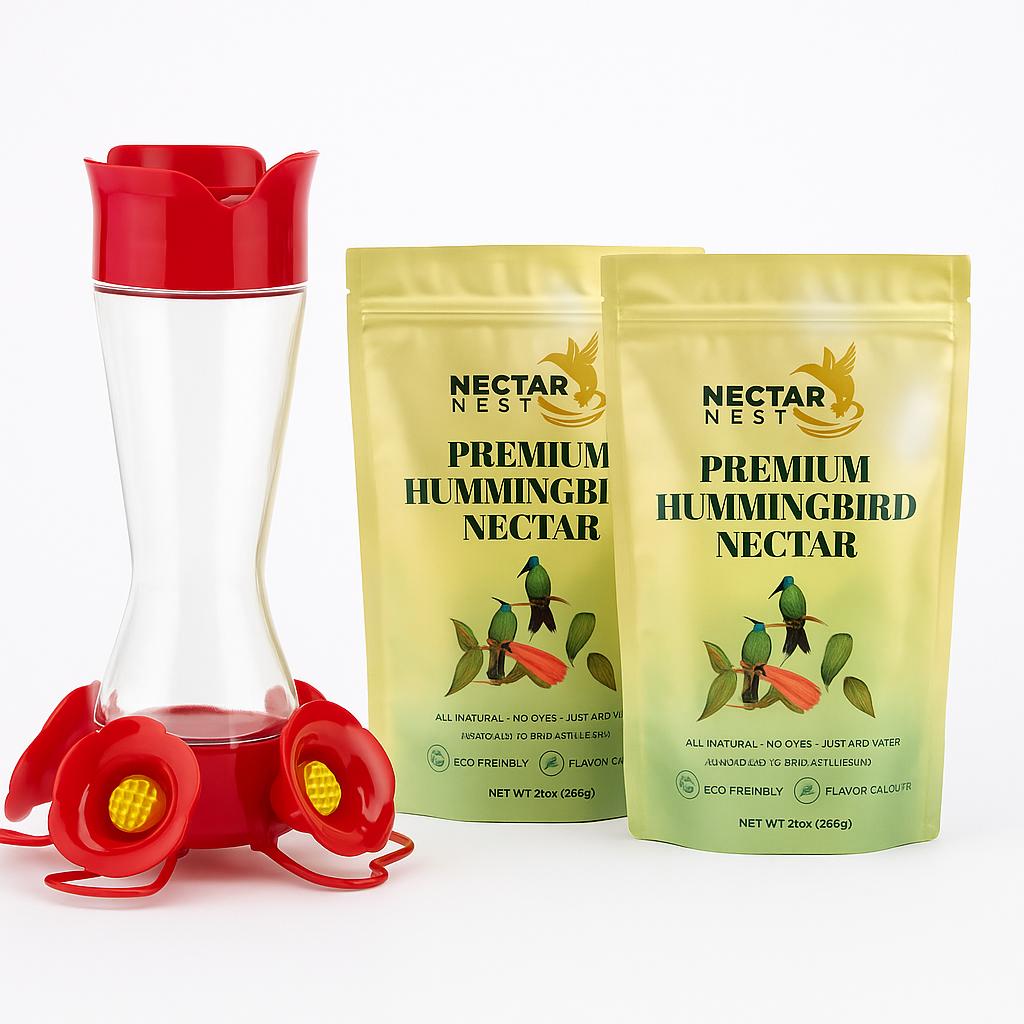 Hummingbird Nectar + Feeder Bundle